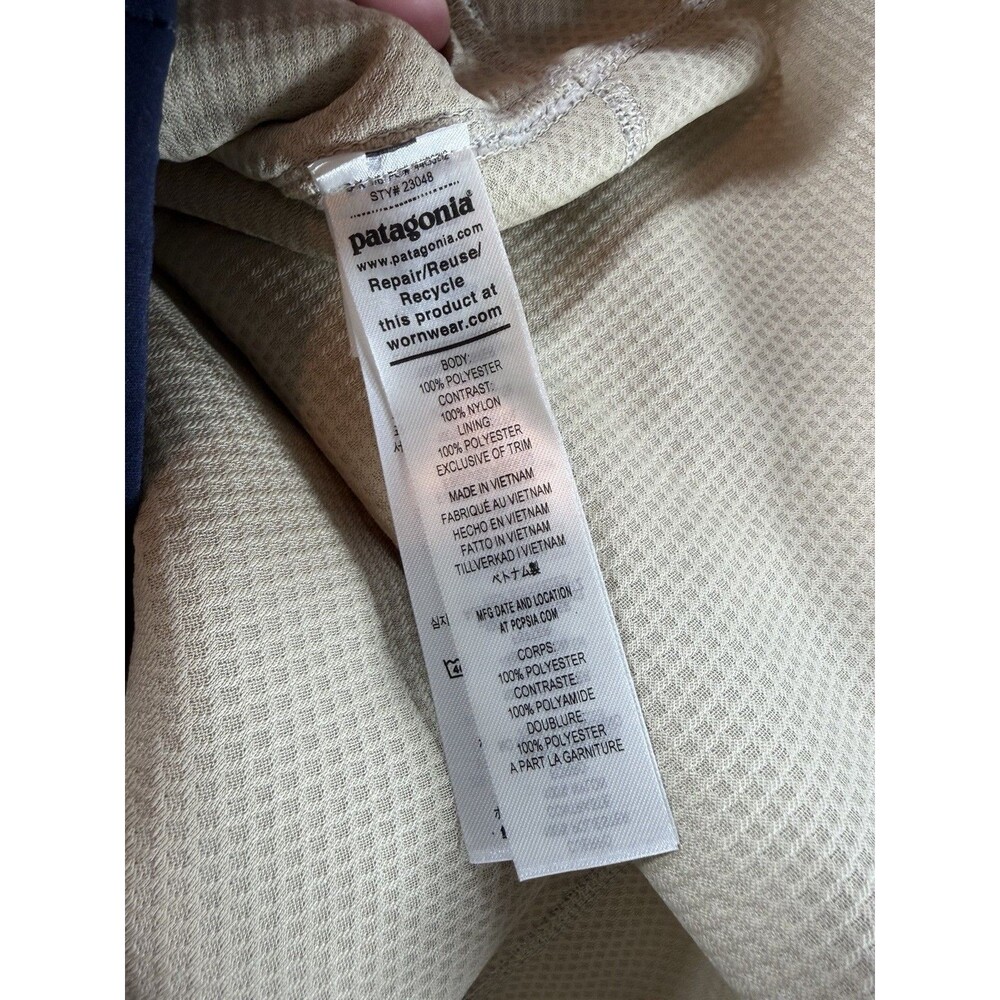Patagonia Retro X Fleece Vest Mens XL Natural Beige Full Zip Sherpa Pile Logo - Picture 8 of 9